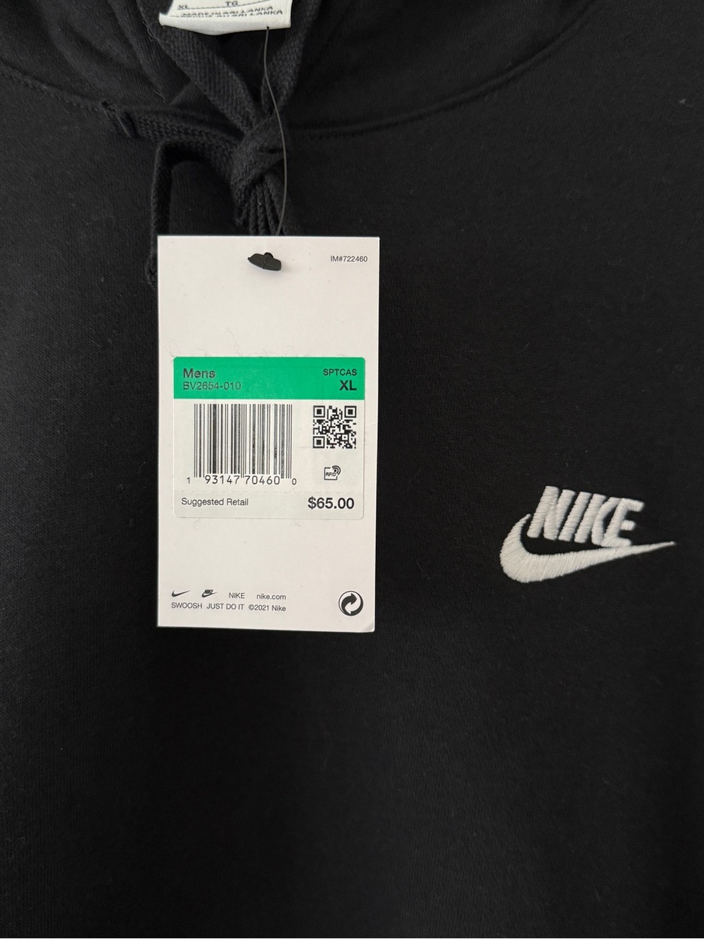 Nike Sportswear Club Fleece
Pullover Hoodie Black Men’s Hooded Sweatshirt Staple - Picture 10 of 14